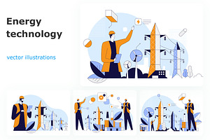 Energy technology, a Technology Illustration by IcoMaker