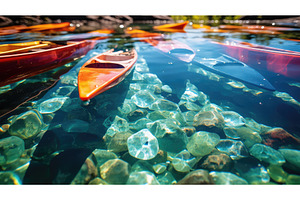 clear colorful water ai generated, a Sports & Recreation Photo by pikepicture