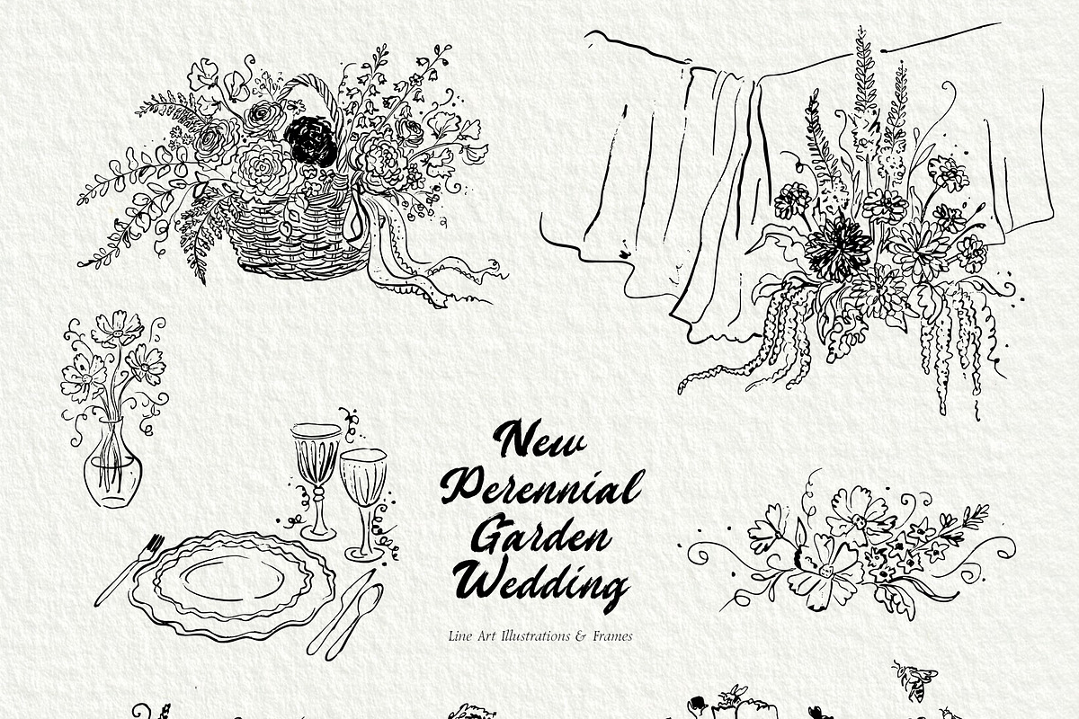 New Perennial Garden Wedding, a Decorative Illustration by divanovskaya_nv (Photo 14 of 27)