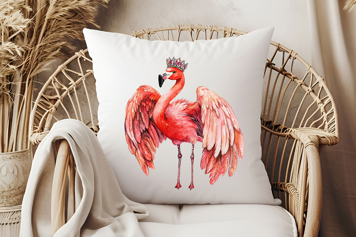 Beautiful Flamingo Clipart, an Illustration by Pixels.Craft (Photo 6 of 7)