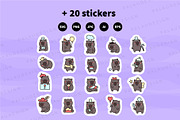 Wombat Clipart Set, an Animal Illustration by Palau (Thumbnail 10 of 10)