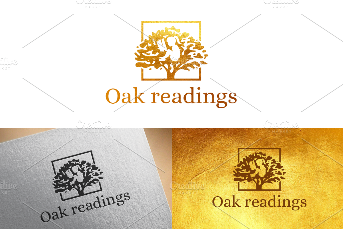 Oak Readings logo design template, a Branding & Logo Template by Manudesign (Photo 1 of 3)