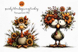 Quirky Thanksgiving Turkey PNG, a Seasonal Illustration by Craft Nest