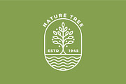 natural trees line art badge logo, a Branding & Logo Template by Blazybone (Thumbnail 1 of 2)