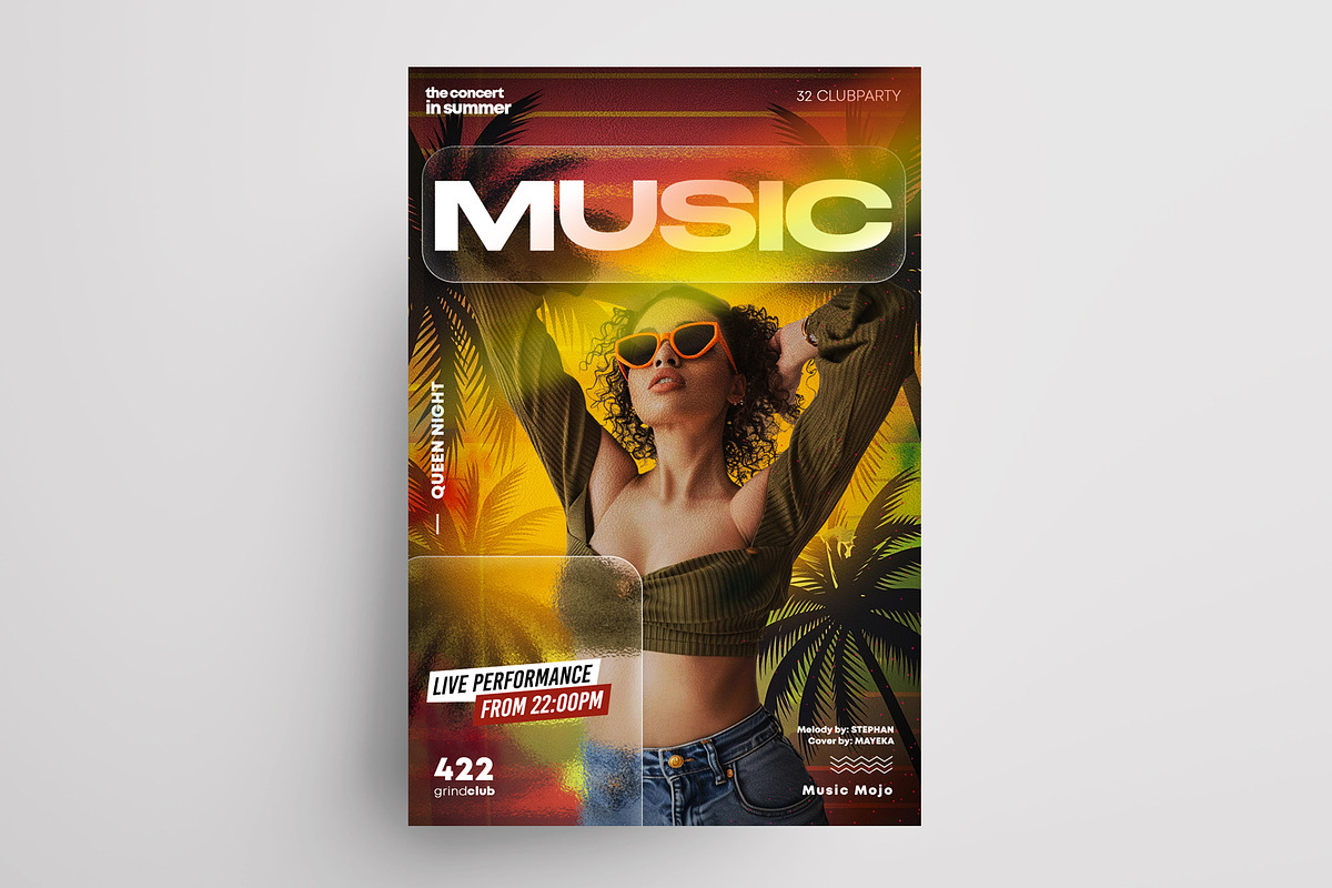 2 Summer Music Flyers Templates, a Flyer Template by PixelsDesign (Photo 3 of 3)