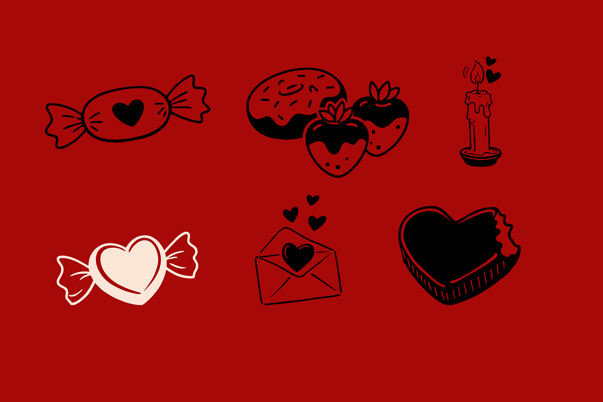 Valentines Vector Illustrations, an Object Illustration by Rasgood (Photo 2 of 9)