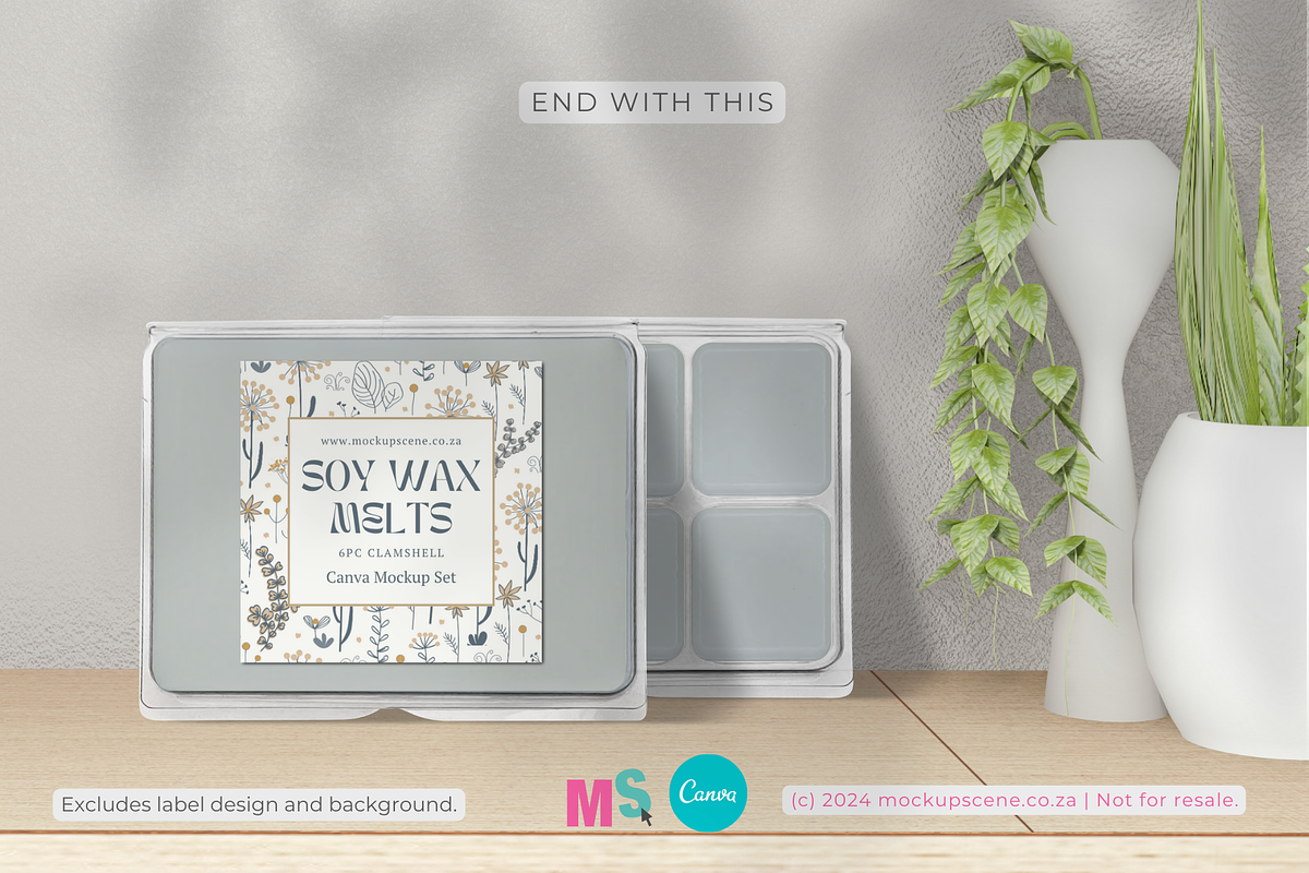Wax Melts Canva Mockup Set - 6 piece, a Packaging Mockup by Mockup Scene (Photo 10 of 16)
