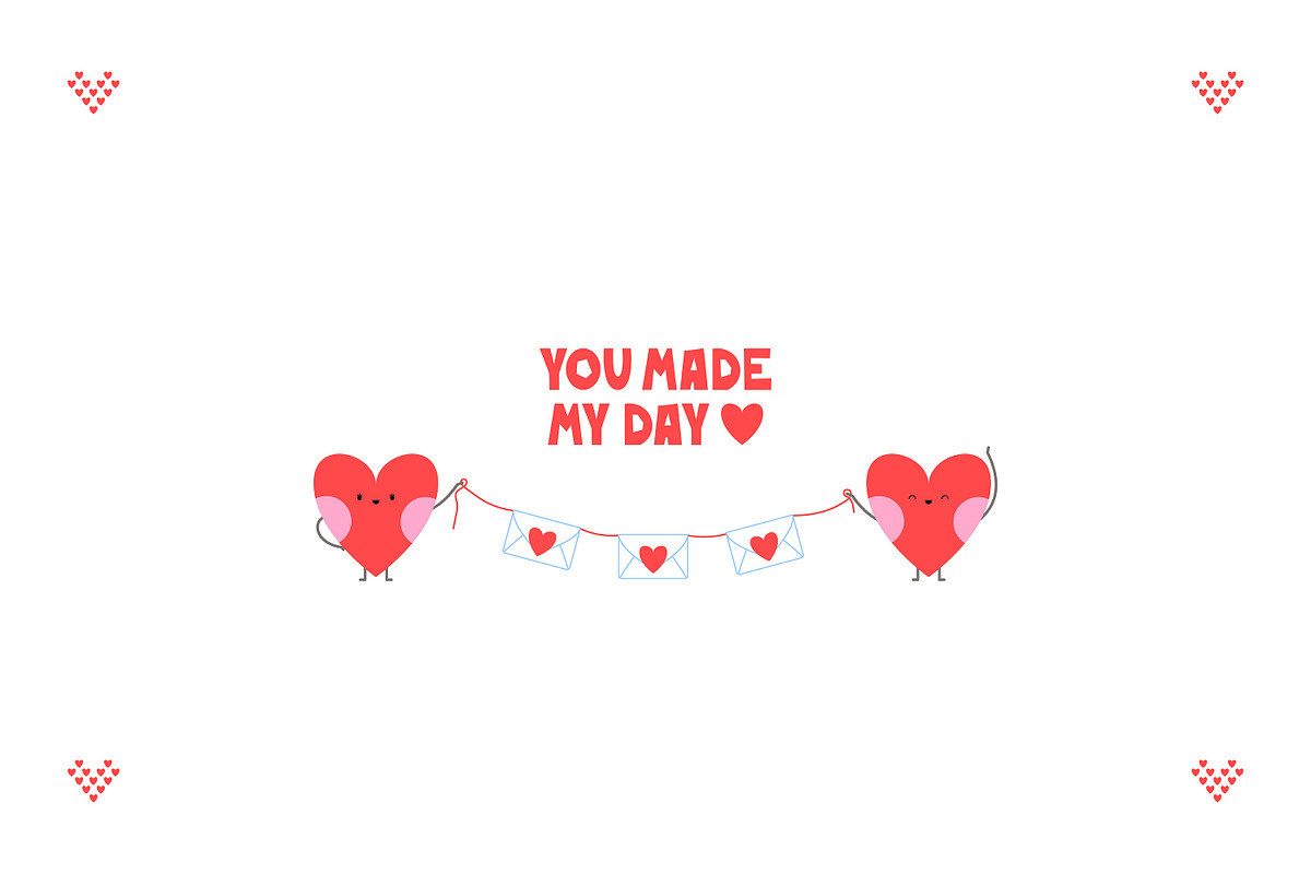Heart characters clipart set, a Decorative Illustration by LiiaLonn Studio (Photo 4 of 4)