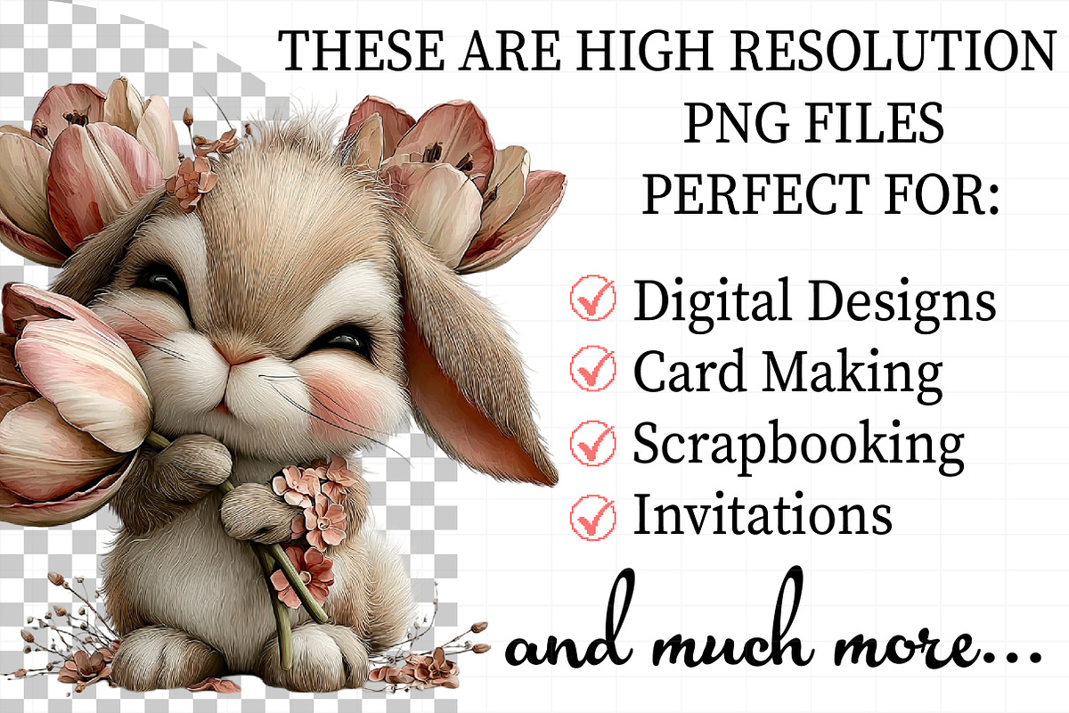 Funny Easter Bunny Clipart Png, an Illustration by Daily.Designs (Photo 2 of 8)