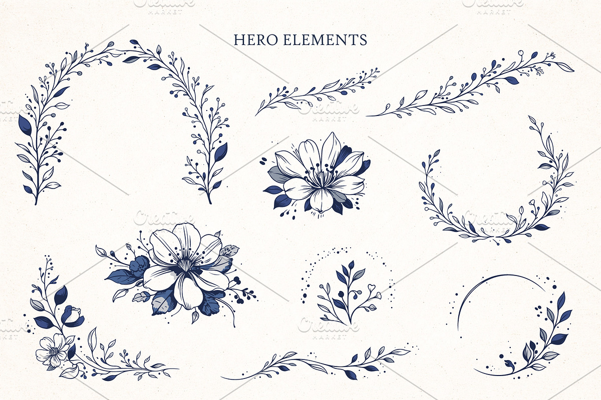 Botanical Branding Kit Wedding, an Object Graphic by Christine Krahl (Photo 10 of 11)