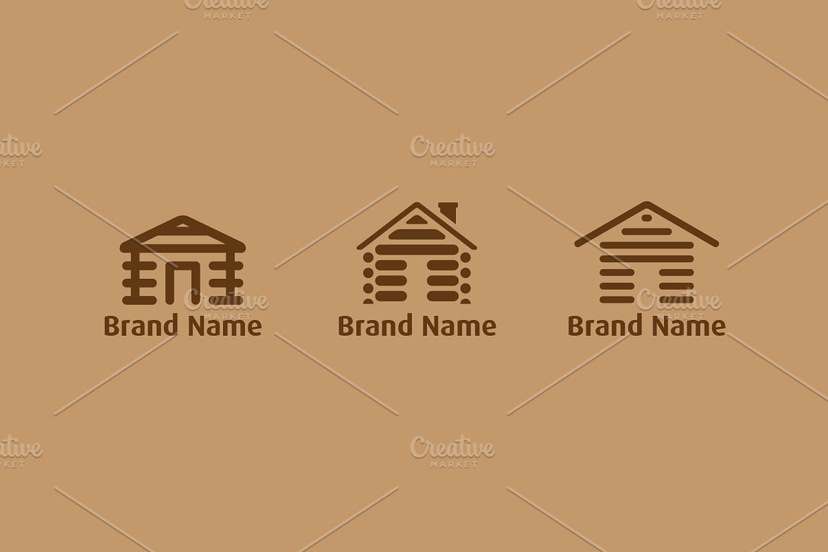 Log Cabin Logo Bundle & Mock-Up, a Branding & Logo Template by Multiple (Photo 3 of 5)