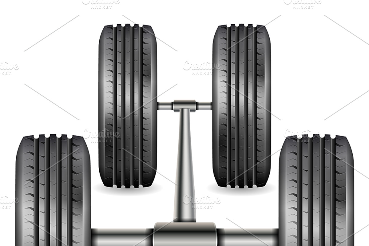 Tires and Tire Tracks, an Object Illustration by TAlex (Photo 6 of 6)