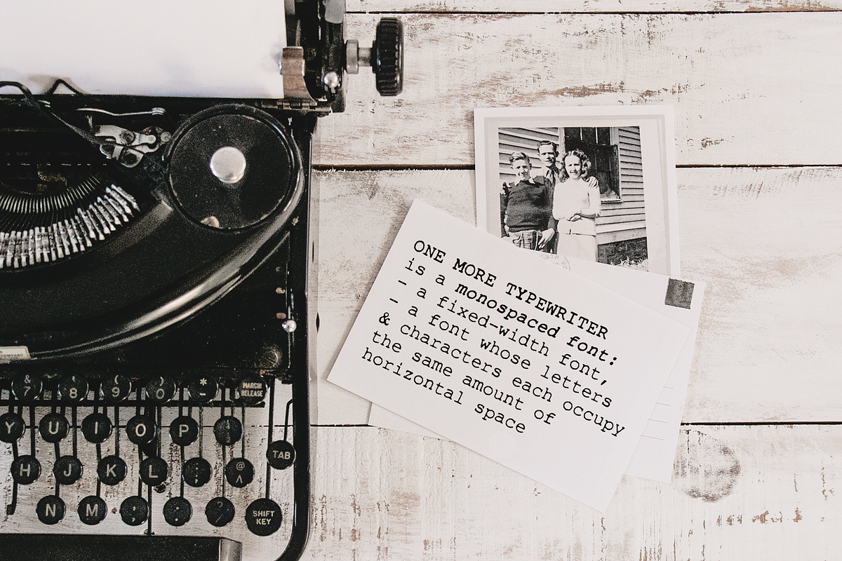 One More Typewriter font, a Serif Font by Ana's Fonts (Photo 2 of 10)
