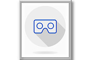 Fine Flat Icon With VR Logo, an Outline Icon by FineArtStudio (Thumbnail 3 of 3)