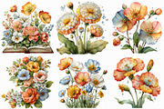 Whimsical Spring Flowers Clipart, an Illustration by Libby Wishes (Thumbnail 6 of 8)
