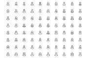 160 Avatars Line Icons, an Outline Icon by Vectors Market (Thumbnail 2 of 3)
