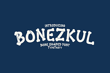 BONEZKUL – Bone Shaped Font
