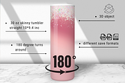 3D animated skinny tumbler mockup, a Product Mockup by Trendingdigital (Thumbnail 3 of 7)