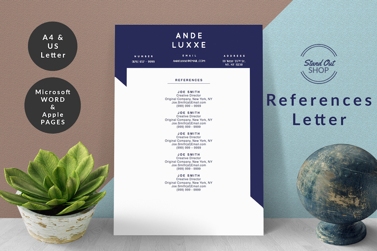 Ande Luxxe Resume MS Word Apple Page, a Resume Template by Stand Out Shop (Photo 3 of 6)