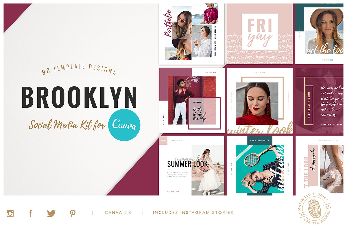 MARIGOLD | Instagram Canva Bundle, a Social Media Template by Marigold Studios (Photo 2 of 48)