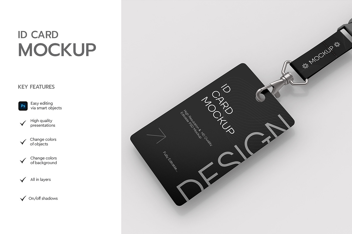 Badge ID Card Holder Mockup, a Product Mockup by graphypix (Photo 2 of 3)
