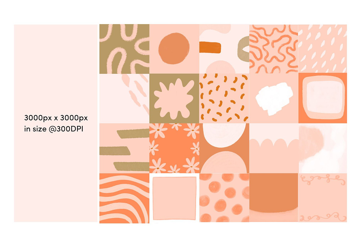 Boho Hand-Painted Abstract Textures, a Texture Graphic by Forth and Wild (Photo 3 of 8)