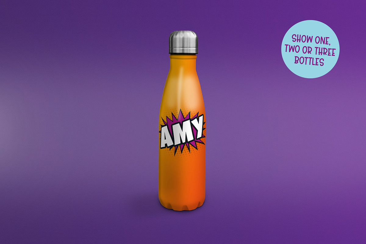 Water Bottle/Drinks Bottle Mock Up, a Product Mockup by Little Type Factory (Photo 4 of 8)