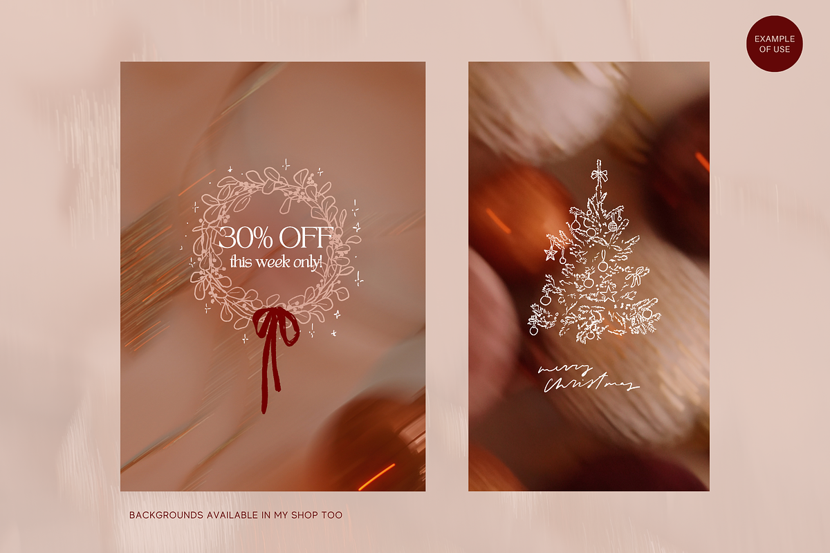 Christmas Illustrations + Lettering, a Seasonal Illustration by eclosque (Photo 14 of 34)