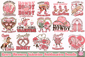 Retro Western Valentine Designs