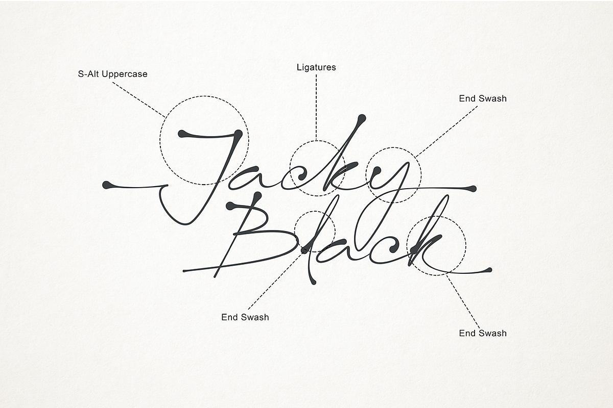 Jacky Black | Handwritten ink style, a Script Font by DiosiArt (Photo 2 of 10)