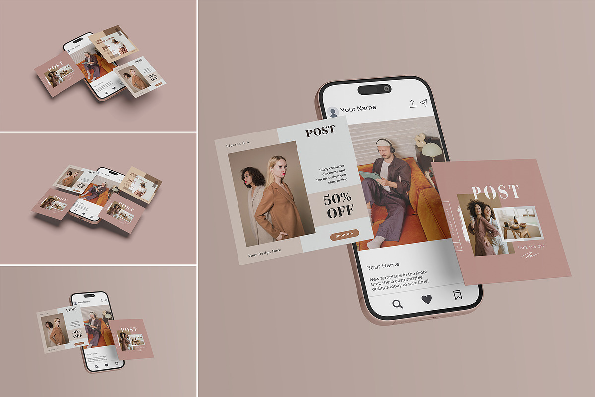 Social Media Post Mockup, an iPhone Mockup by Design Source_ (Photo 4 of 4)