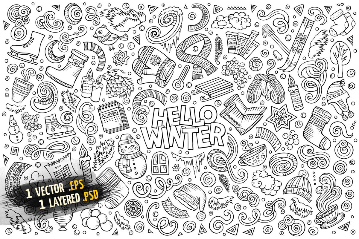Winter Objects & Elements Set, an Object Graphic by BALABOLKA (Photo 3 of 4)