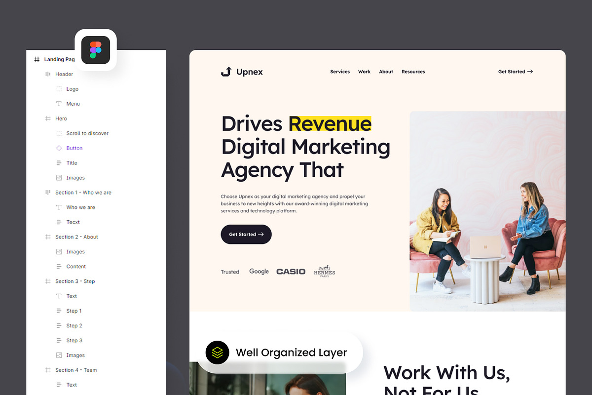 Upnex Landing Page Template, a Landing Page Template by SLAB! Design (Photo 3 of 4)