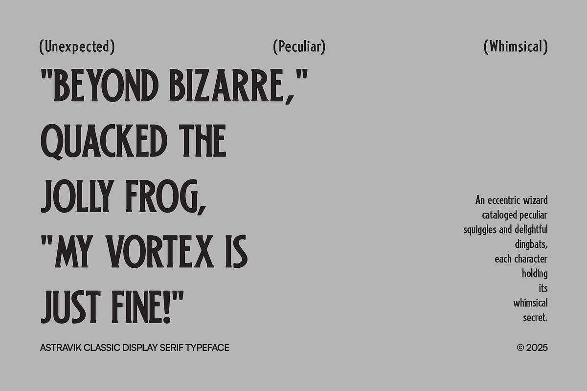 Astravik - Classic Display Serif, a Font by Indotype Foundry (Photo 3 of 10)