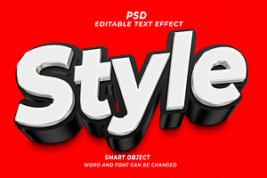 Style PSD 3d Editable Text Effect