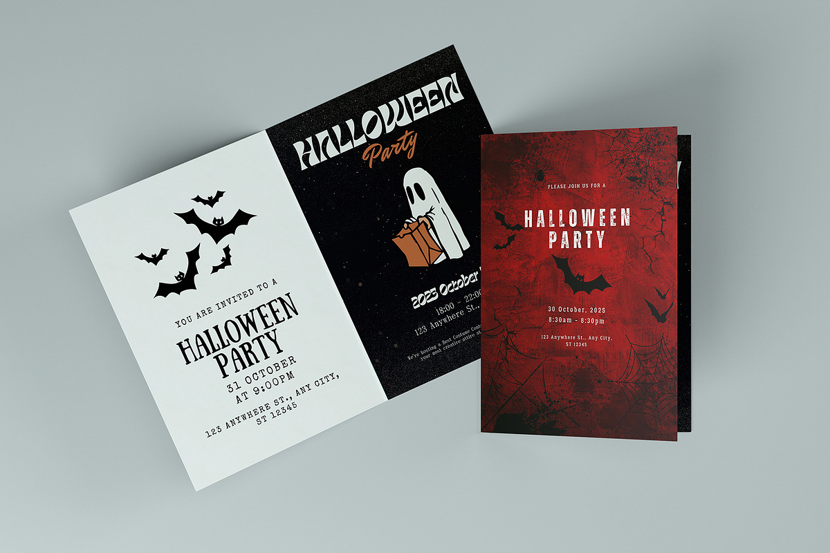 Halloween Party Invitation Card, an Invitation Template by DesignGenix (Photo 3 of 6)