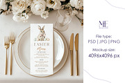4x9 Menu Card PSD, Wedding Program, a Mockup by Mie Mockup Studio (Thumbnail 5 of 9)