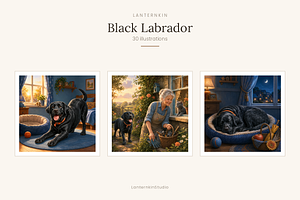 Black Labrador Illustrations, 30