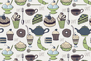Cafe set, a Pattern Graphic by Marina Zabrodina (Thumbnail 4 of 5)