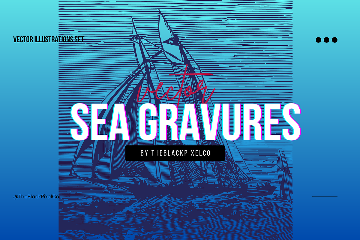 Seafarer's Vector Illustrations, an Illustration by TheBlackPixelCo (Photo 1 of 4)