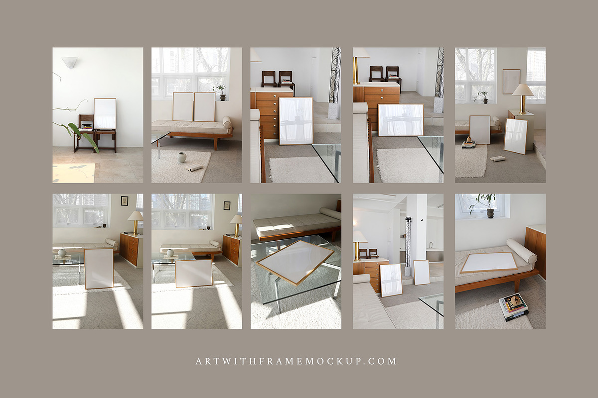 51 Frame Mockups - Vintage Furniture, a Product Mockup by ArtwithFrame (Photo 45 of 50)