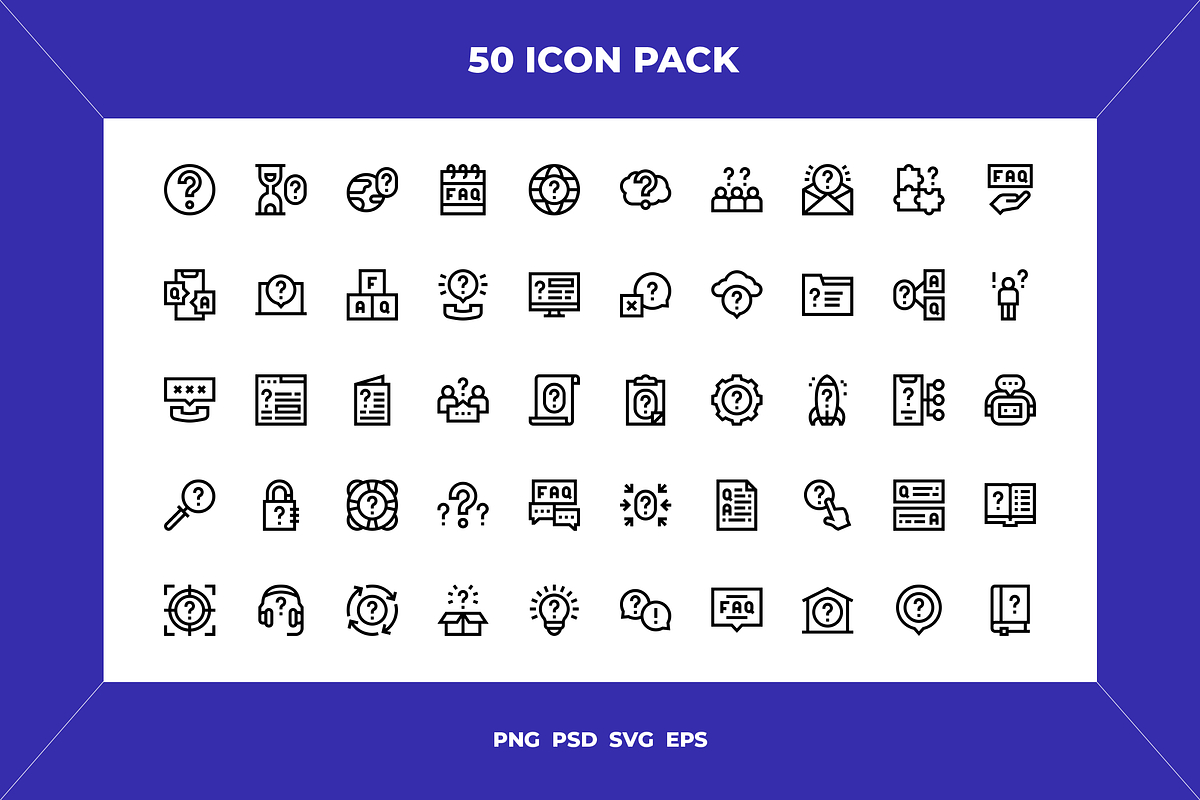Question icons, an Outline Icon by Wencory (Photo 1 of 2)