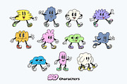 Cloudy Cartoon Characters, an Illustration by The Isian (Thumbnail 5 of 16)