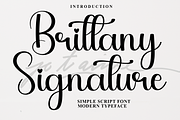 Brittany Signature, a Handwritten Font by FreshTypeINK (Thumbnail 1 of 8)