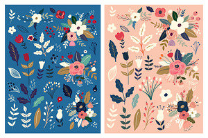 Flowers and Deer