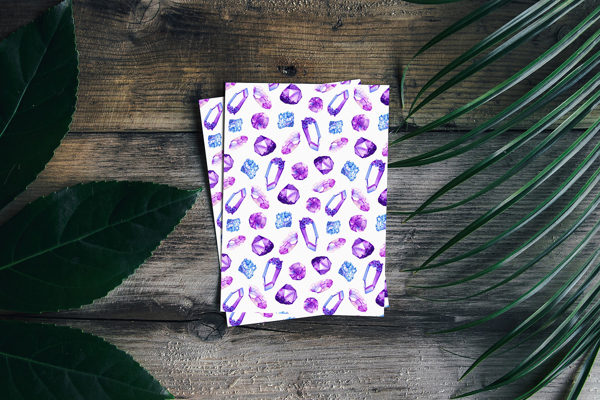Watercolor Crystals Collection, an Illustration by Olga Alexeenko (Photo 6 of 7)