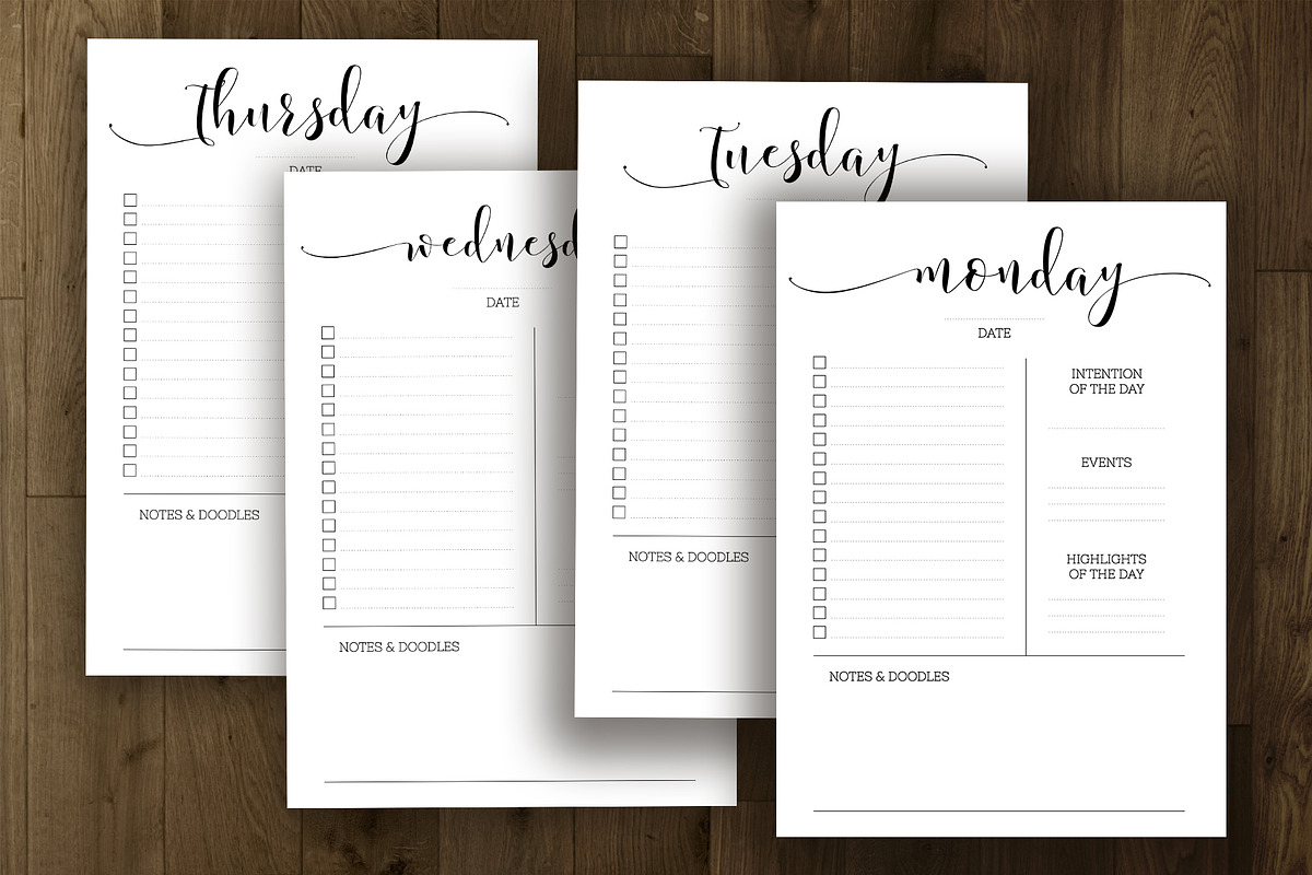 Basic Everyday Planner Printable, a Stationery Template by Qamber Designs & Media (Photo 3 of 3)
