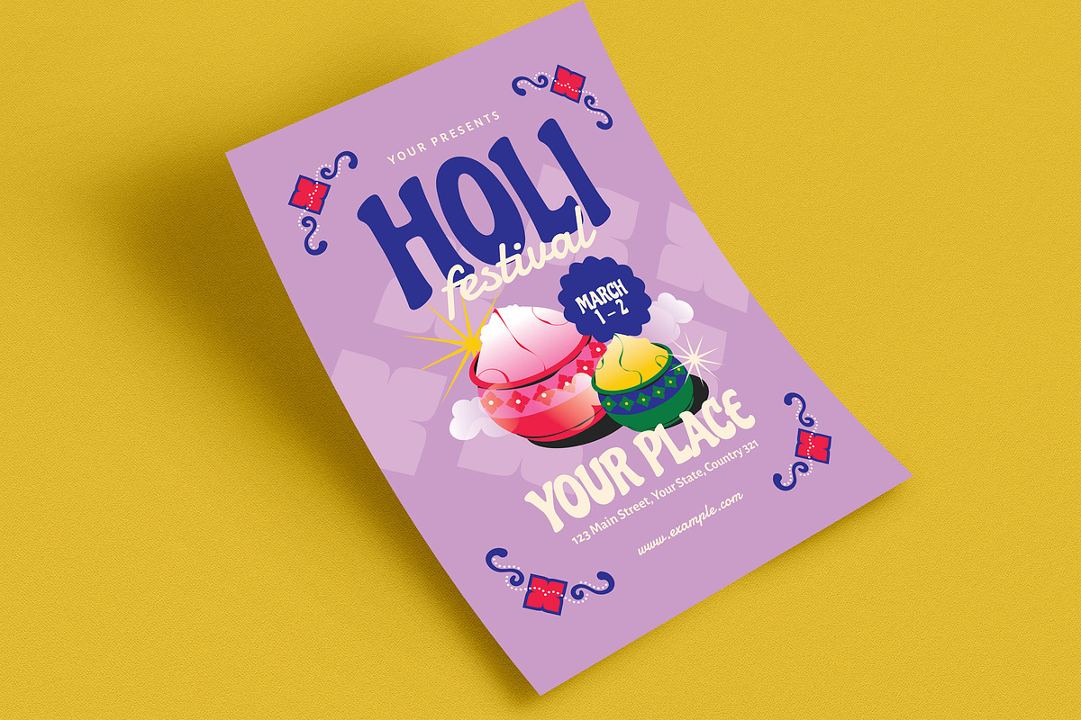 Holi Festival Flyer, a Flyer Template by Guuver (Photo 3 of 3)