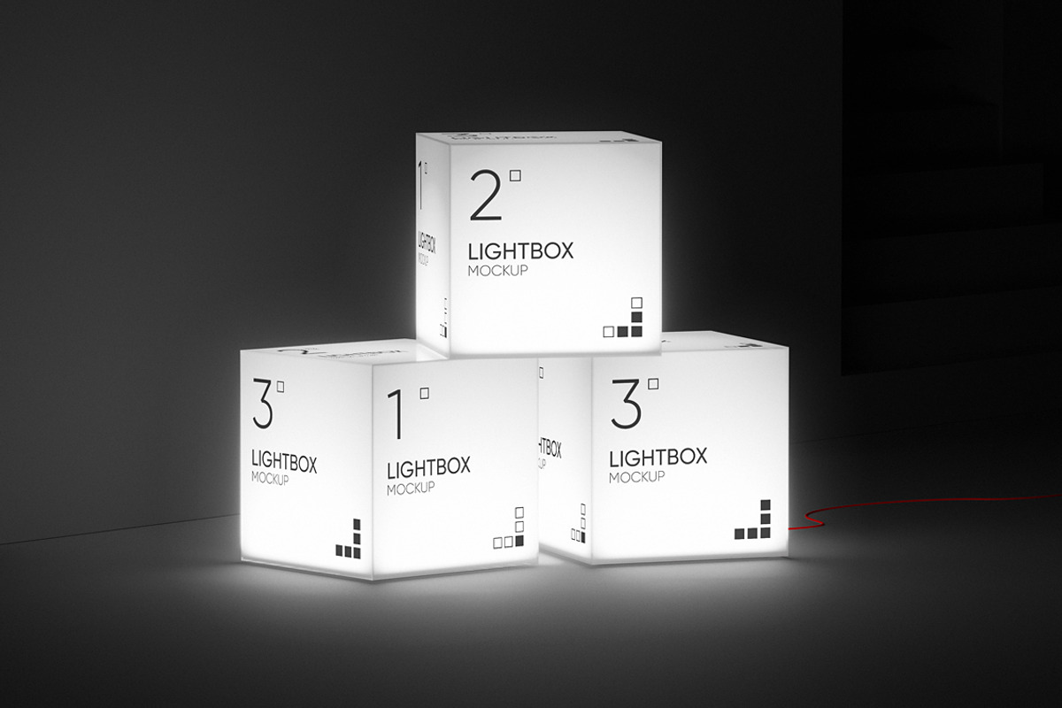 Light Box Mockup, an Advertising Mockup by WebAndCat (Photo 4 of 10)