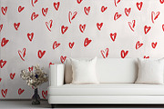 Sketched Red Hearts, a Wallpaper Graphic by MalyskaStudio (Thumbnail 4 of 6)